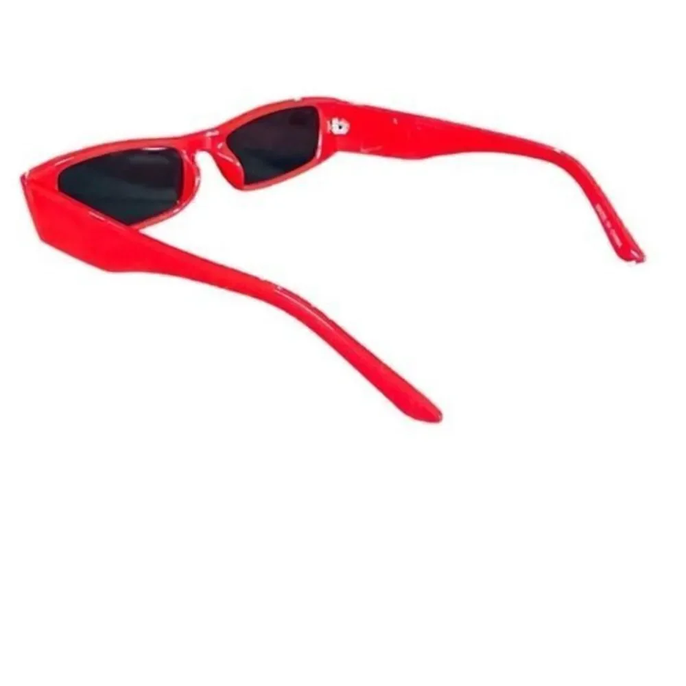 Petals & Peacocks Red Retro 70s Sunglasses